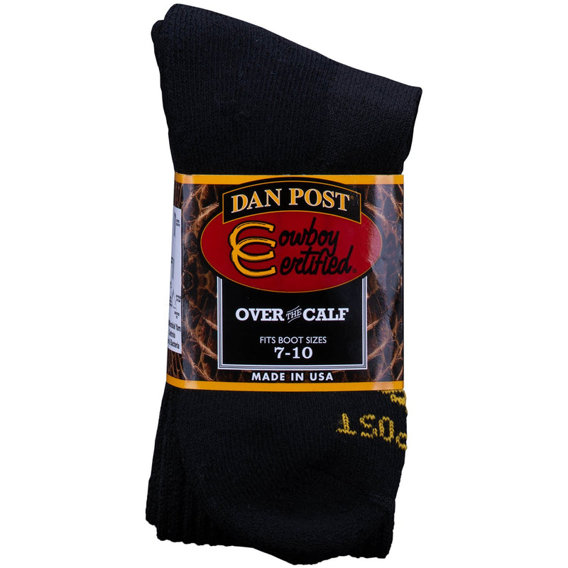 Men's Dan Post DPCBC9-BK/DPCBC10-BK Black Over the Calf Socks