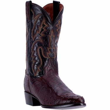Men's Dan Post DPP5207 13" Tobacco Pieced Smooth Ostrich Round Toe Boot *CLOSEOUT*