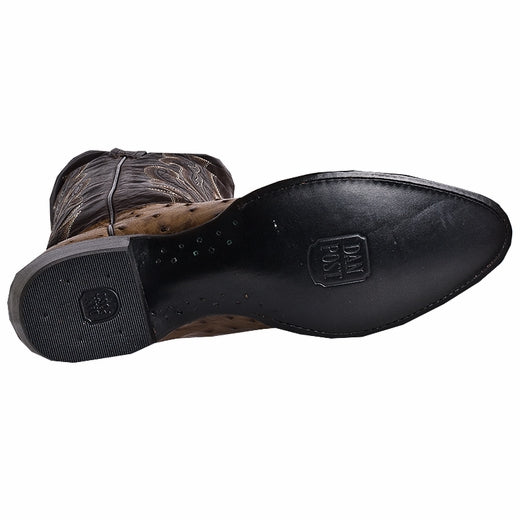 Men's Dan Post DPP5207 13" Tobacco Pieced Smooth Ostrich Round Toe Boot *CLOSEOUT*