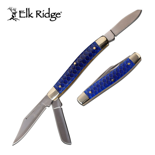 ELK RIDGE ER-939BL BLUE MANUAL FOLDING KNIFE