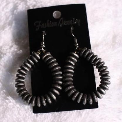 ER191015-01  Small Stone Navajo Hoop Earring