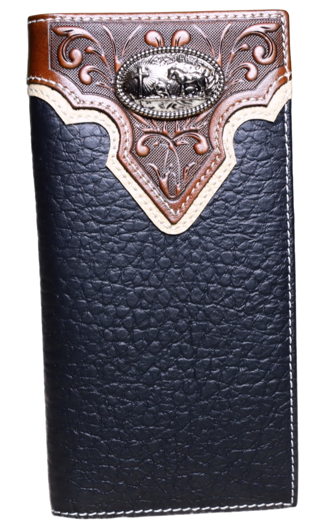 Top Notch Accessories HF102BK Black Praying Cowboy Wallet