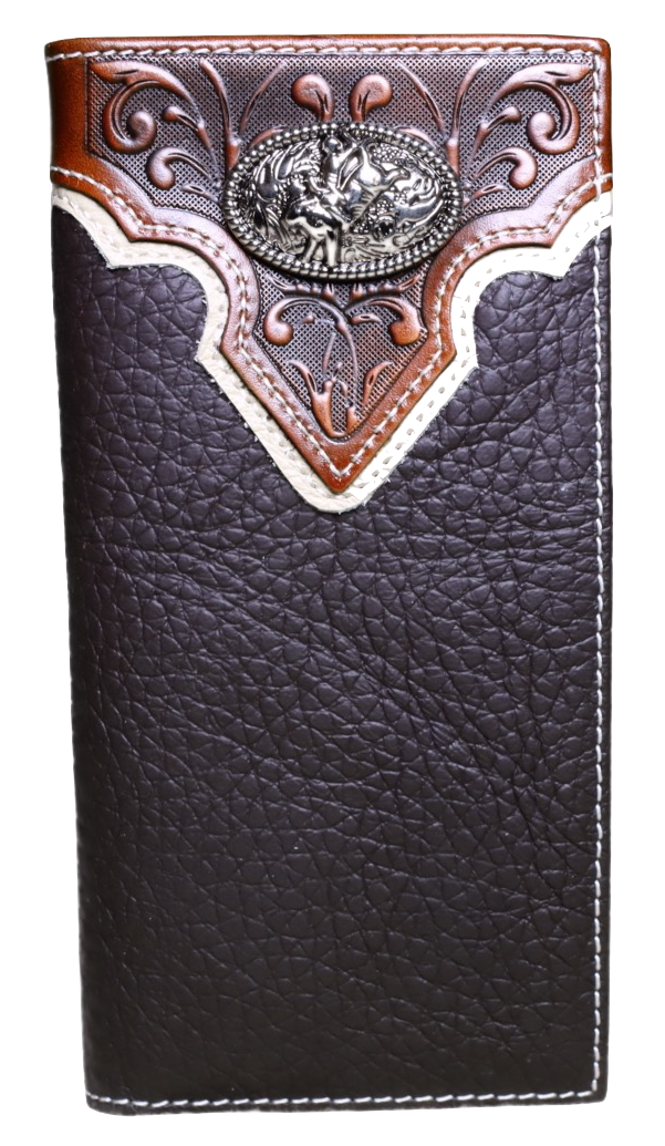 Top Notch Accessories HF103BK Bull Rider Concho Wallet In Black