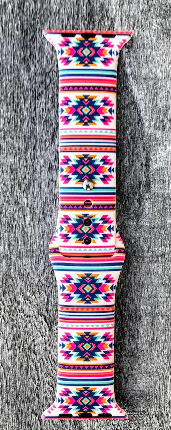 Apple Watch Pink Aztec Print Watch Band