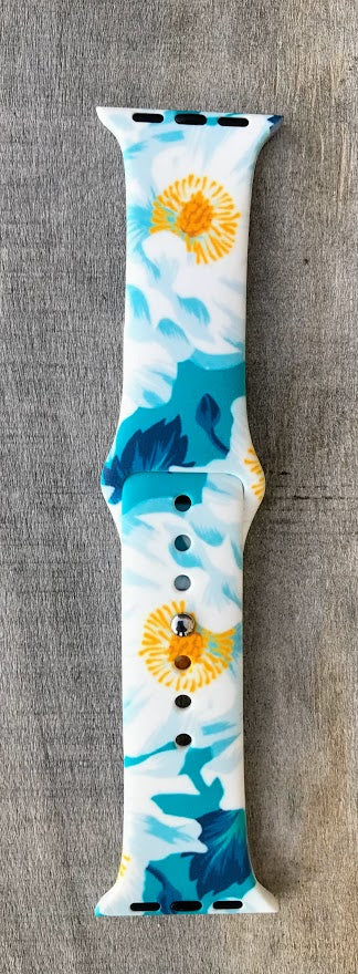 Apple Watch 15349-Floral Silicone Band