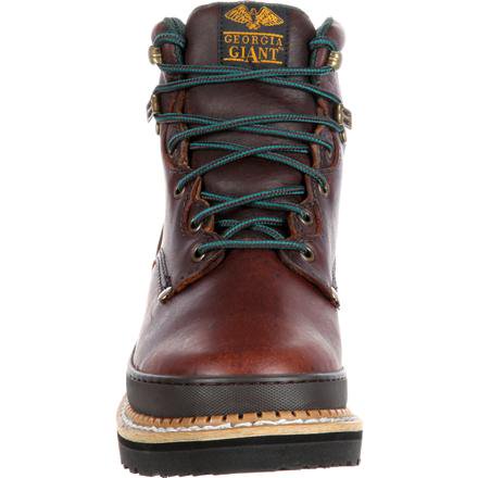 Georgia G6374 Men's 6" Steel Toe Lace Up Soggy Brown Boot
