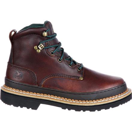 Georgia G6374 Men's 6" Steel Toe Lace Up Soggy Brown Boot