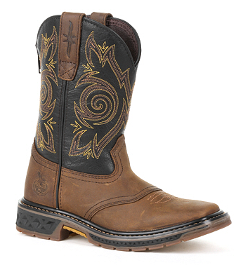 Youth Georgia GB00343Y Brown Carbo-Tec LT Pull-On Saddle Boot (SHOP IN-STORE)
