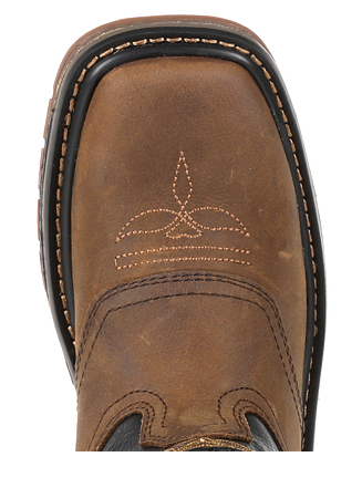 Youth Georgia GB00343Y Brown Carbo-Tec LT Pull-On Saddle Boot