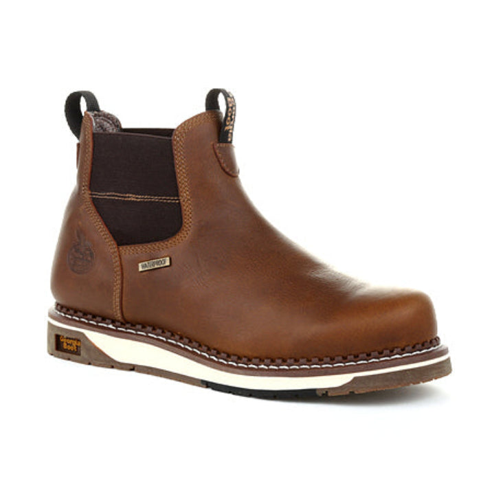 Georgia GB00353 Men's Steel Toe Wedge Sole Waterproof Chelsea Work Boot