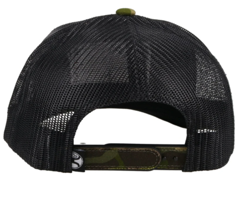 Hooey 2110T-GRBK "Liberty Rope" Camo/Black Snap Back Cap