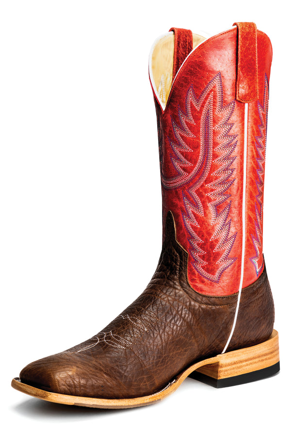 Men's Horse Power HP8056 13" Brown Shrunken Shoulder Square Toe Boot (SHOP IN-STORES TOO)