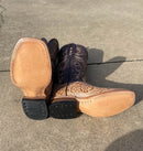 Women's Cowtown Q452 12" Oryx Floral Laser Tooled Wide Square Toe Boot