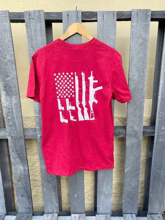 2nd Amendment Gun Flag Short Sleeve T-Shirt