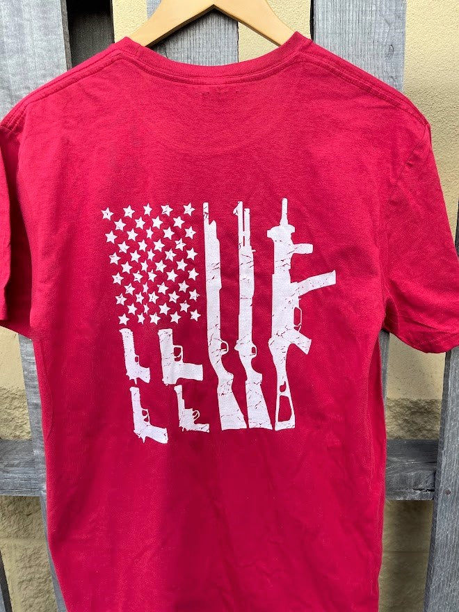 2nd Amendment Gun Flag Short Sleeve T-Shirt