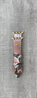 Apple Watch 15541 Snake Skin Multi Leather Band