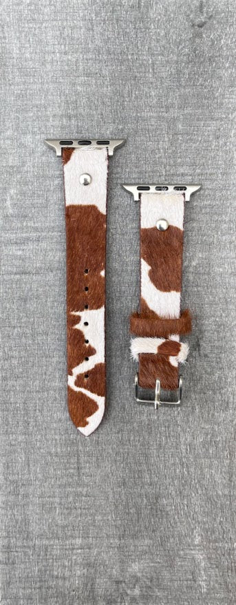 Apple Watch 15541 Brown Hair-on Cowhide Leather Band