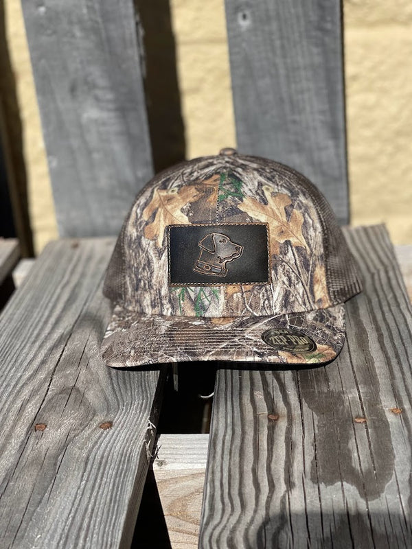 Lab Leather Rectangle Patch on Real Tree Edge/Brown Richardson 112 Cap