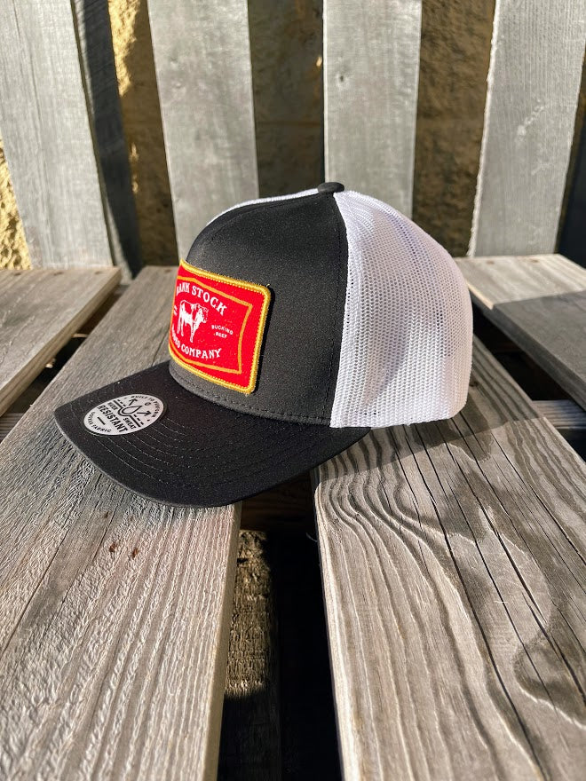 Hooey 2361T-BKWH "Rank Stock" Black/White Snap Back Cap
