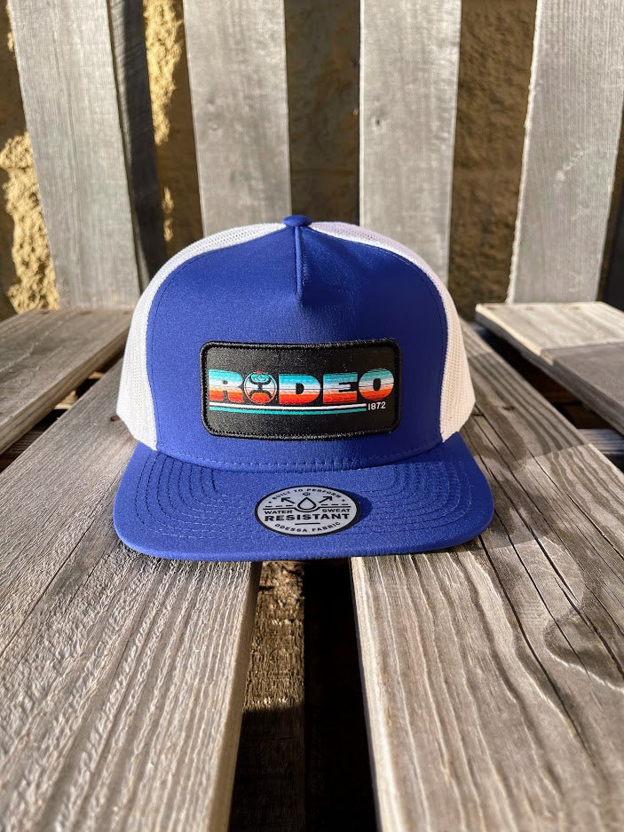 Hooey 2353T-BLWH "Rodeo" Blue/White Snap Back Cap