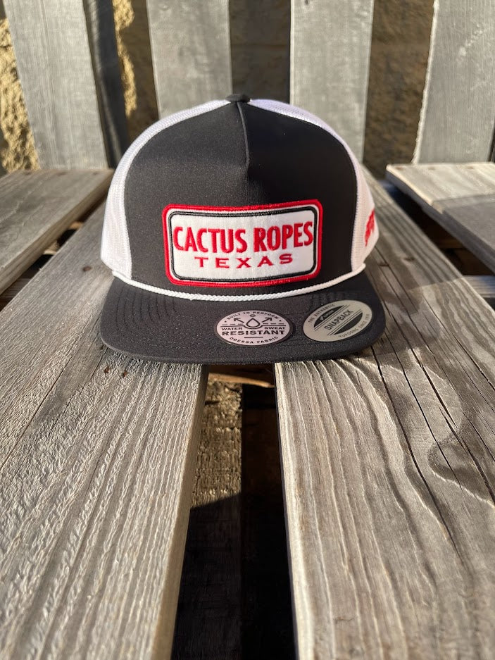 Hooey CR090 "Cactus Ropes" Black/White Patch Snap Back Cap