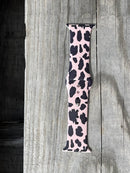 Silicone Apple Watch Band Mauve Leopard Print