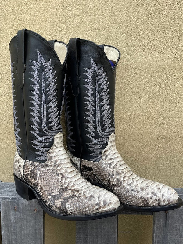 Cowtown W808 Natural Python R Toe Boot - Main Image