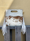 Top Notch Accessories 3074BG Beige Cowhide & Tooled Leather Purse