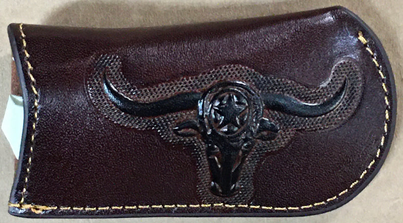Top Notch Accessories 8009-1CF Coffee Longhorn with Star Design Large Knife Sheath