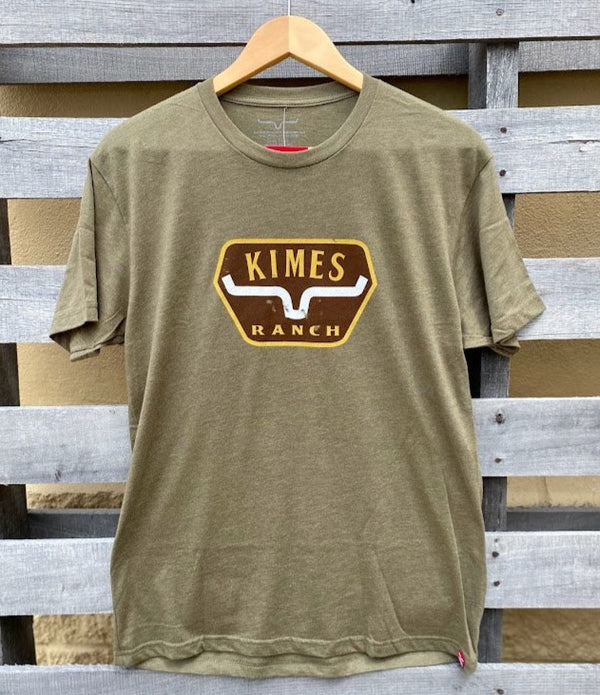 Kimes Ranch Men's The Distance Military Green T-Shirt