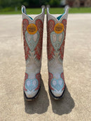 Women's Corral  13" Heart & Wings Snip Toe Boots *Closeout*