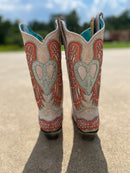 Women's Corral  13" Heart & Wings Snip Toe Boots *Closeout*
