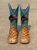 Women's Macie Bean Top Hand M2008 13" Antique Bass with Turquoise Top Square Toe Boot