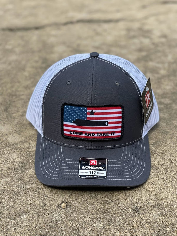 Dally Up 443 Charcoal/White Come and Take It American Flag Richardson 112 Cap