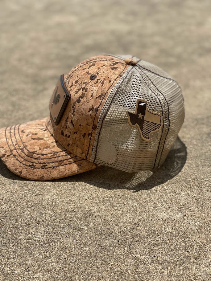 Tan Cork Rooster with Metal Concho Cap