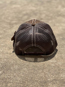 Dark Brown Cork Cap With American Flag Metal Concho