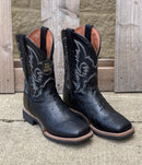 Men's Dan Post DPP5710 Black Smooth Ostrich Wide Square Toe Boots *CLOSEOUT*