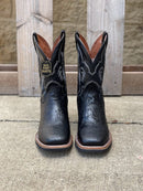 Men's Dan Post DPP5710 Black Smooth Ostrich Wide Square Toe Boots *CLOSEOUT*