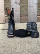 Men's Dan Post DPP5710 Black Smooth Ostrich Wide Square Toe Boots *CLOSEOUT*