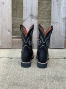 Men's Dan Post DPP5710 Black Smooth Ostrich Wide Square Toe Boots *CLOSEOUT*