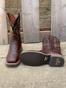 Men's Dan Post DPP5711 Tobacco Smooth Ostrich Wide Square Toe Boots *Closeout*