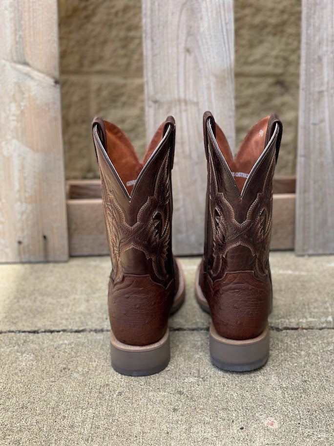 Dan Post DPP5711 Men's Tobacco Smooth Ostrich Wide Square Toe