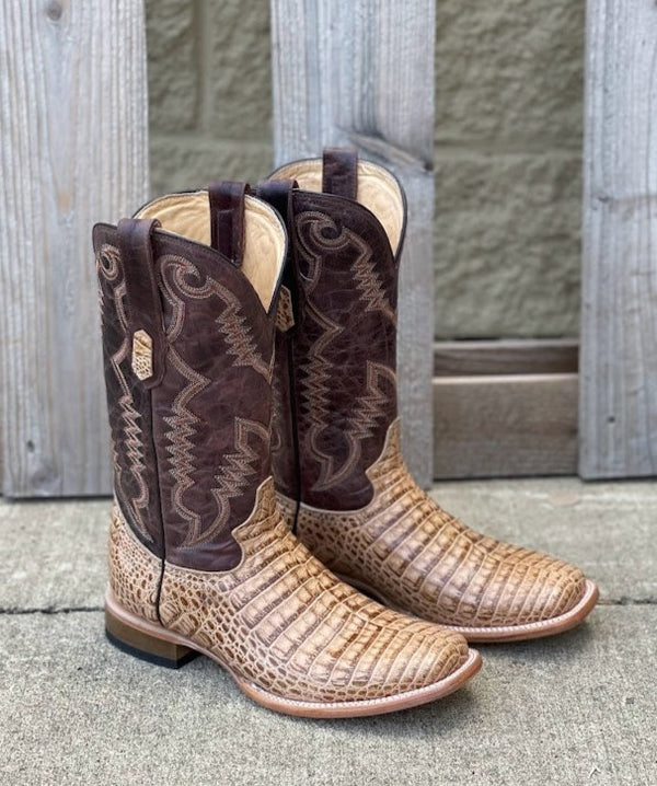 Cowtown Q6153 12" Oryx Caiman Belly Print Square Toe Boot (SHOP IN-STORE TOO)