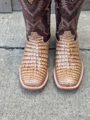 Cowtown Q6153 12" Oryx Caiman Belly Print Square Toe Boot