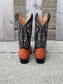 Cowtown R6094 12" Cognac Caiman Tail Cut Print R Toe Boot
