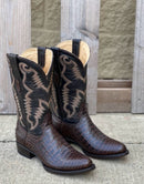 Cowtown R6084 12" Brown Gator Print R Toe Boot
