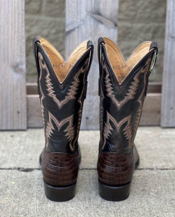 Cowtown R6084 12" Brown Gator Print R Toe Boot (SHOP IN-STORE TOO)