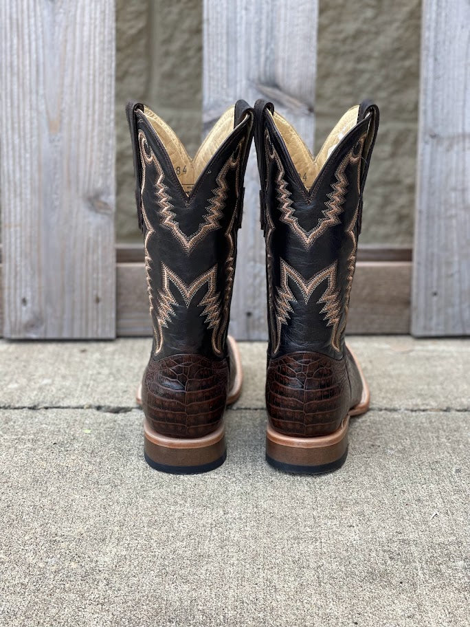 Cowtown Q6084 11" Brown Gator Print Square Toe Boot (SHOP IN-STORE TOO)