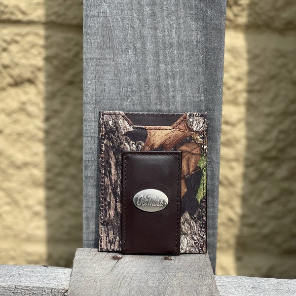 Zep-Pro IWT5MOS-OLEMS University of Mississippi Mossy Oak Camo Front Pocket Wallet