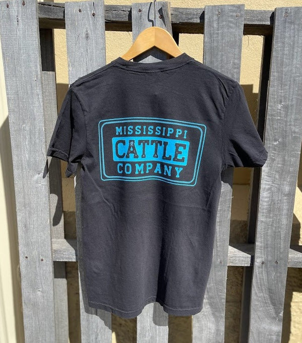 Mississippi Cattle Company MSCATTLESS-16 Black Short Sleeve Comfort Color T-Shirt